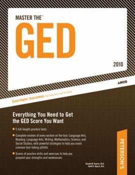 Paperback Master the GED - 2010: Everything You Need to Get the GED Score You Want Book