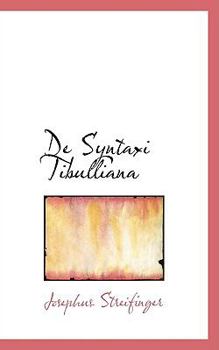 Paperback de Syntaxi Tibulliana Book