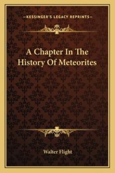 Paperback A Chapter In The History Of Meteorites Book