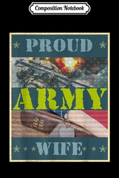 Composition Notebook: Flag USA Dog Tag vintage Proud Army Wife Lovers Gift Veteran  Journal/Notebook Blank Lined Ruled 6x9 100 Pages