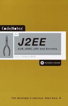 Paperback Codenotes for J2ee: Ejb, Jdbc, Jsp, and Servlets Book