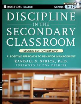 Paperback Discipline in the Secondary Classroom, Grades 9-12: A Positive Approach to Behavior Management [With DVD] Book