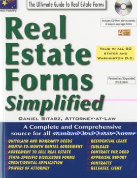 Paperback Real Estate Forms Simplified [With CDROM] Book