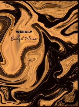 Weekly Budget Planner: Spending Tracker Weekly Financial Organizer Gold Black & Pink Marble
