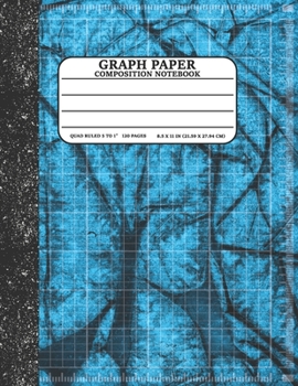 Graph Paper Composition Notebook: Math and Science Lover Graph Paper Cover Watercolor Blue (Quad Ruled 5 squares per inch, 120 pages) Birthday Gifts For Math Lover Teacher,Student Notebook