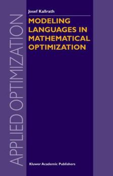 Hardcover Modeling Languages in Mathematical Optimization Book