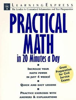 Paperback Practical Math in 20 Minutes a Day (Skill Builders for Test Takers) Book