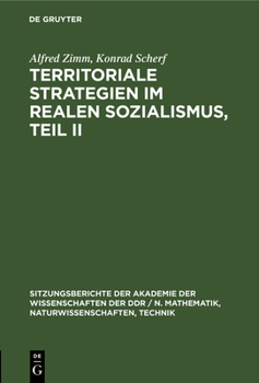 Hardcover Territoriale Strategien Im Realen Sozialismus, Teil II [German] Book