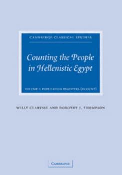 Paperback Counting the People in Hellenistic Egypt 2 Volume Paperback Set Book