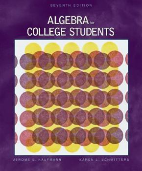 Hardcover Algebra for College Students [With CDROM and Infotrac] Book