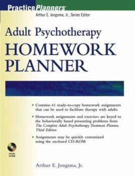 Paperback Adult Psychotherapy Homework Planner (PracticePlanners) Book