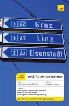 Paperback Teach Yourself Quick Fix German Grammar Book