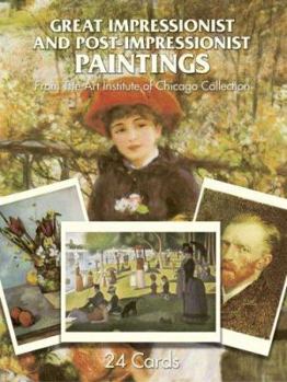 Paperback Great Impressionist and Post-Impressionist Paintings: 24 Cards from the Art Institute of Chicago Collection Book