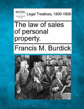 Paperback The Law of Sales of Personal Property. Book
