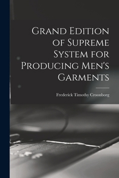 Paperback Grand Edition of Supreme System for Producing Men's Garments Book