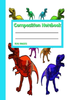 Paperback Dinosaur Composition Book: 100 Pages Book