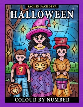 Paperback Halloween Colour by Number: Coloring Book for Kids Ages 4-8 Book