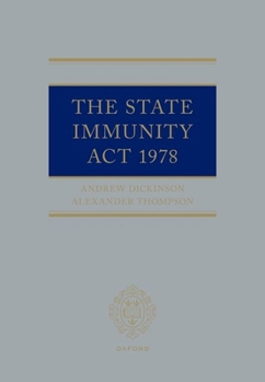 Hardcover The State Immunity ACT 1978 Book