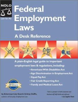 Paperback Federal Employment Laws: A Desk Reference Book