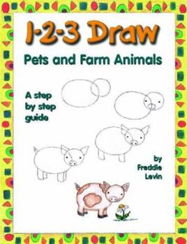 Paperback 1-2-3 Draw Pets and Farm Animals Book