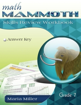 Paperback Math Mammoth Grade 7 Skills Review Workbook Answer Key Book