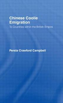 Hardcover Chinese Coolie Emigration to Canada Book