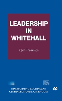Hardcover Leadership in Whitehall Book