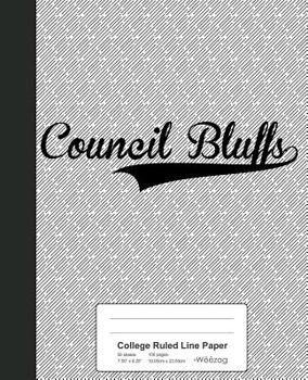 Paperback College Ruled Line Paper: COUNCIL BLUFFS Notebook Book