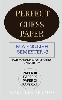 Paperback Perfect Guess Paper M.a English Semester -3 Book