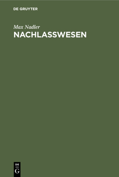 Hardcover Nachlaßwesen [German] Book
