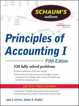 Paperback Schaum's Outline of Principles of Accounting I Book