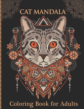 Paperback Cat Mandala: coloring book for adults (Cats Coloring Books) Book
