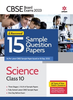 Paperback CBSE BOARD Exam 2023 - I-Succeed 15 Sample Question Papers Science Class 10 Book