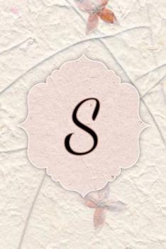 S: Western Wallflower Petal Journal, Monogram Initial Letter S Lined Pages Flower Notebook