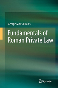 Hardcover Fundamentals of Roman Private Law Book