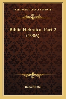 Paperback Biblia Hebraica, Part 2 (1906) [Hebrew] Book