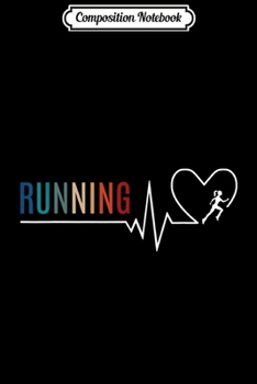 Composition Notebook: Running EKG Retro Heartbeat Women  Journal/Notebook Blank Lined Ruled 6x9 100 Pages