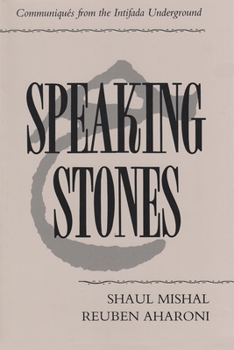 Paperback Speaking Stones: Communiqués from the Intifada Underground Book