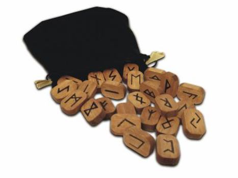 Misc. Supplies Wooden Runes Book