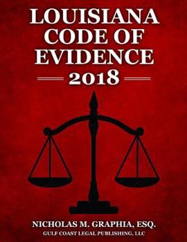 Paperback Louisiana Code of Evidence 2018 Book