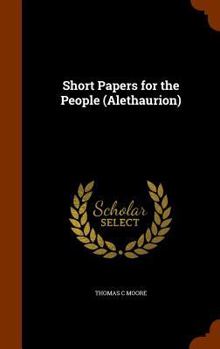 Hardcover Short Papers for the People (Alethaurion) Book