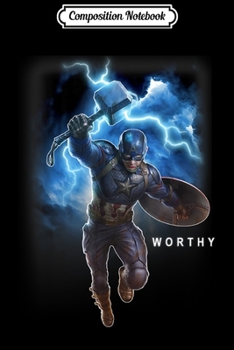 Composition Notebook: Marvel Avengers Endgame Captain America Worthy Action Pose  Journal/Notebook Blank Lined Ruled 6x9 100 Pages