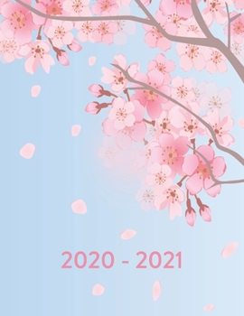 Paperback 2020 - 2021: A Monthly Affirmation Calendar, pink blossoms Book