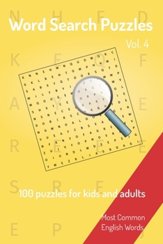 Word Search Puzzles - 100 puzzles for kids and adults: Most Common English Words | Easy to carry | 6x9in | 115 pages | 100 Puzzles and solutions
