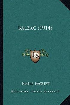 Paperback Balzac (1914) Book