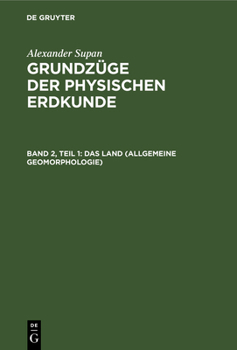 Hardcover Das Land (Allgemeine Geomorphologie) [German] Book