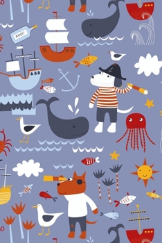 Notes: A Blank Isometric Graph Paper Notebook with Cute Pirate Dog Cover Art