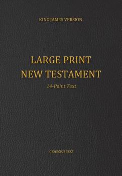 Paperback Large Print New Testament, 14-Point Text, Black Cover, KJV [Large Print] Book