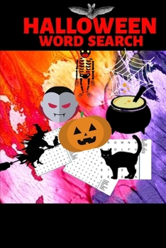 Paperback Halloween Word Search: Halloween Gift Word Search Puzzle Book Halloween Gift For Teens, College Students, Coworkers and Office Employees (Gag Book