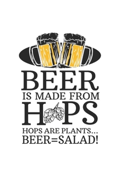 Cuaderno: Ensalada De Verduras Cerveza Hop Regalo Broma Sana Malta 120 P�ginas, 6X9 (Aprox. A5), A Cuadros